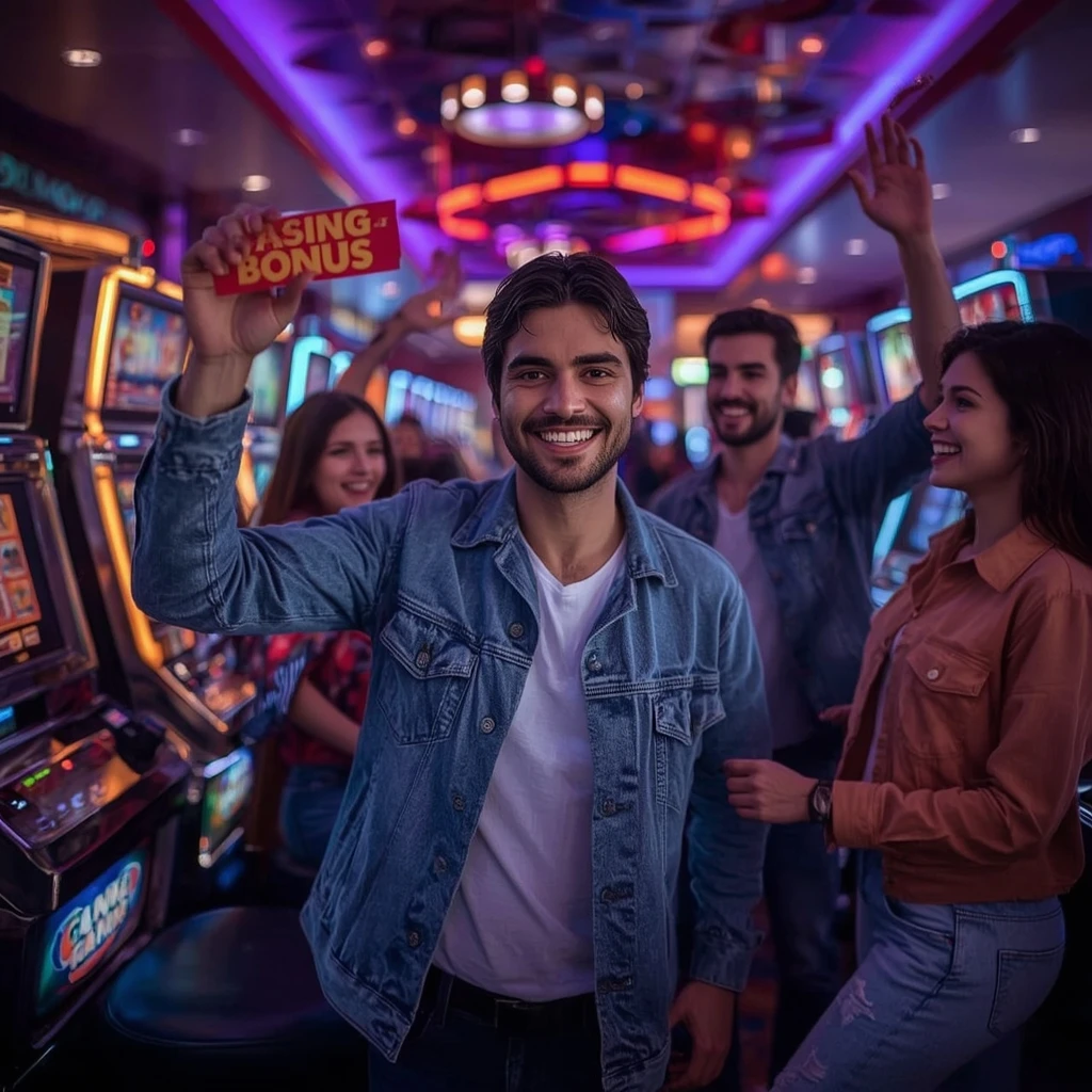 une personne tenant un bonus Casino Disco
