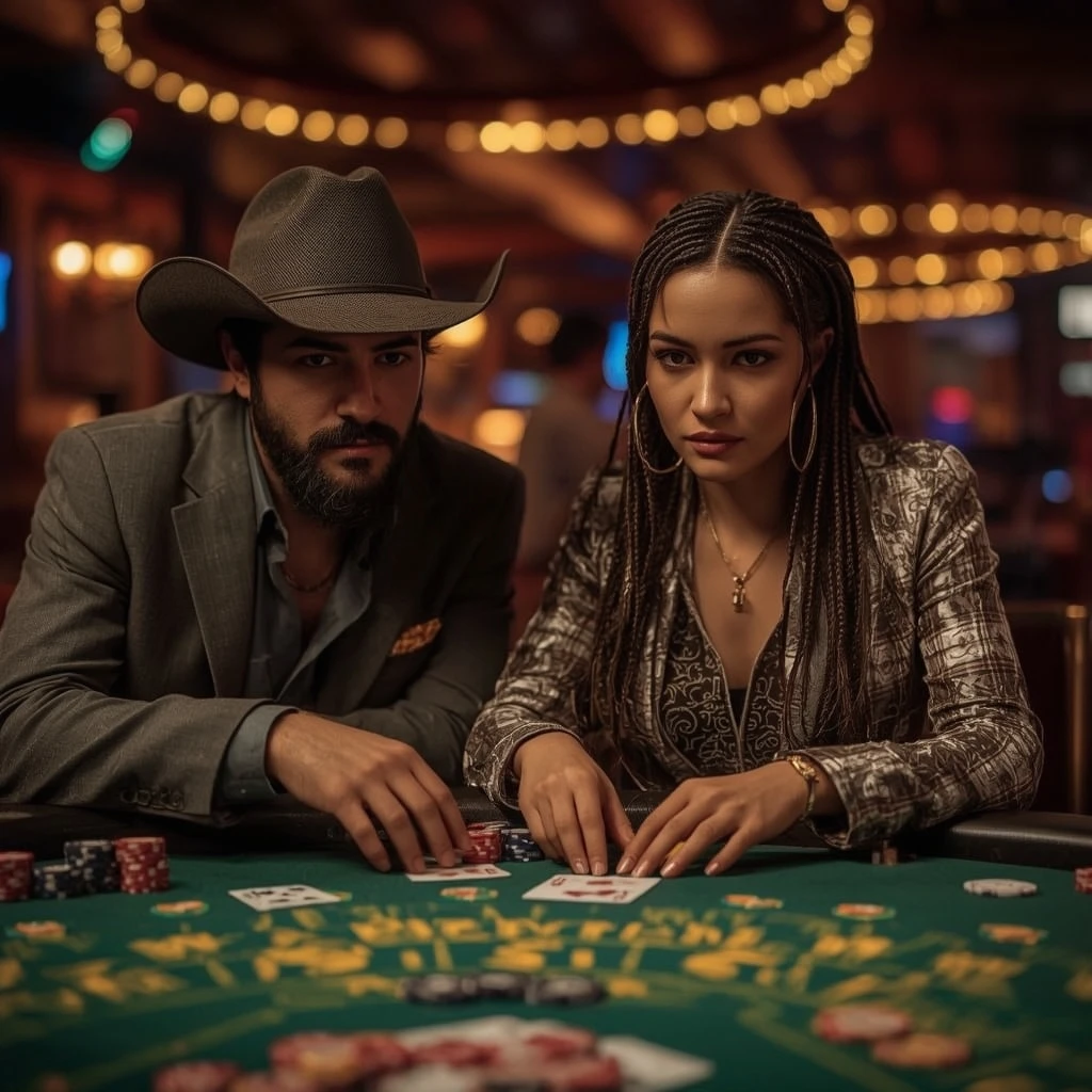 photo de deux joueurs de poker au Casino Disco